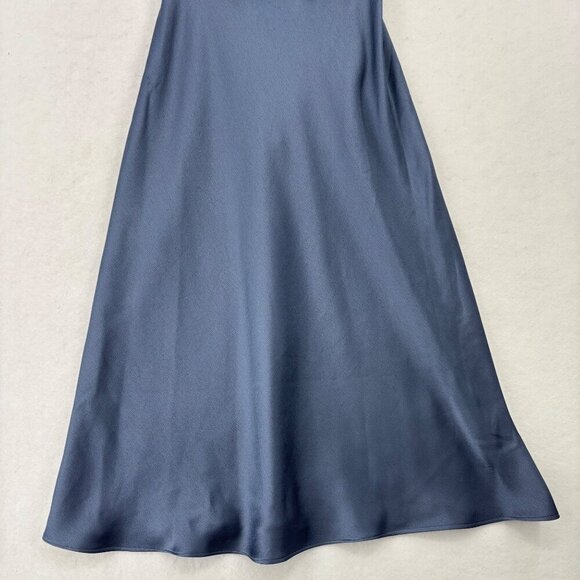 Jenny Yoo Slip Dress Womens Size 2 Blue Spaghetti Straps Back Zip Padded Cups - Picture 4 of 10